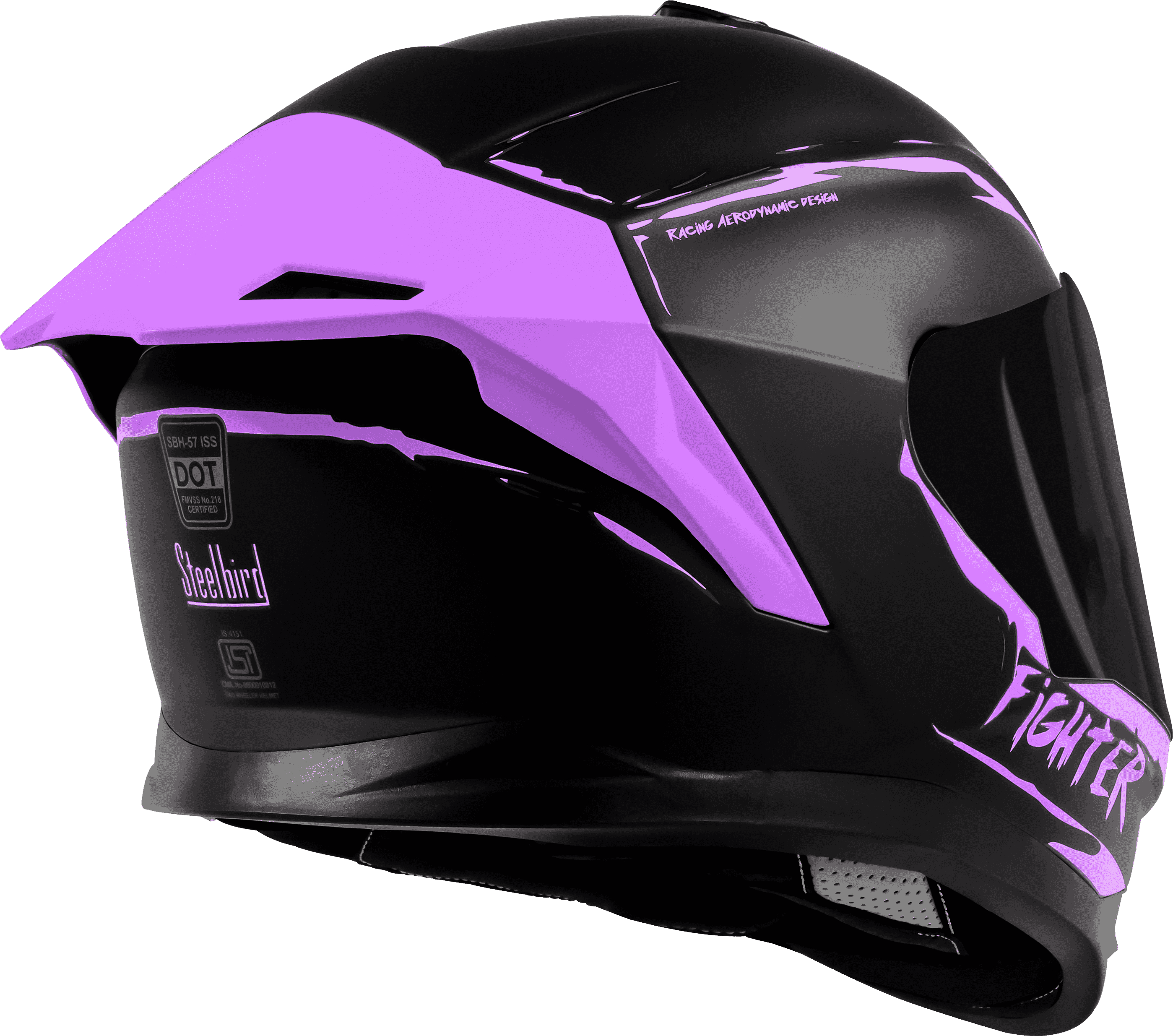 SBH-57 ISS SILVER FIGHTER F2 GLOSSY BLACK WITH PURPLE